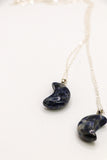 Sodalite Crescent Moon Necklace