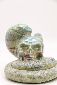 Aura Agate Snake & Skulls