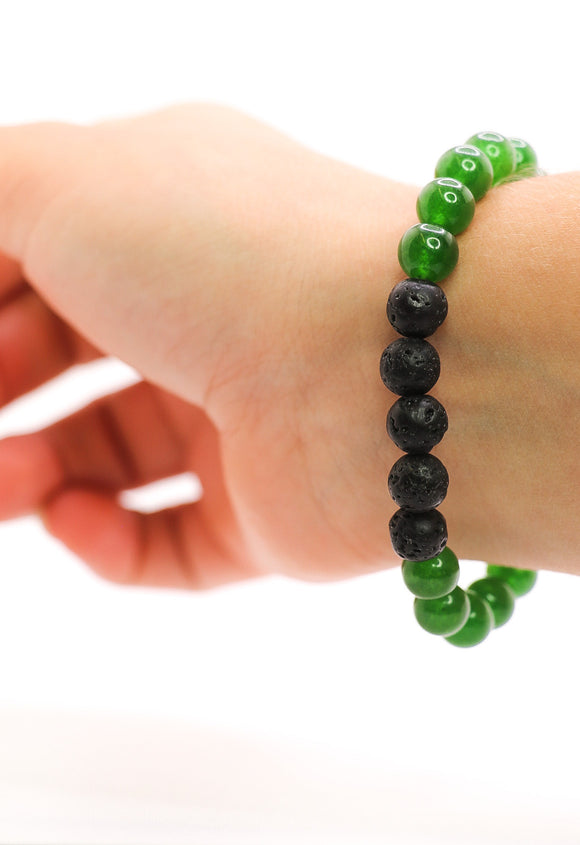 Serenity Bracelet / Forest Green Canadian Nephrite Jade helps you feel –  Kazzy Stone