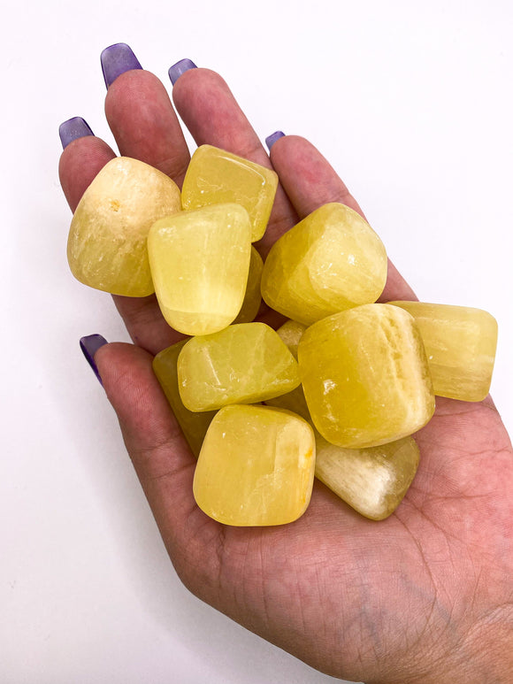 Lemon Honey Calcite Tumbled