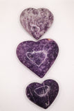 Small Lepidolite Hearts